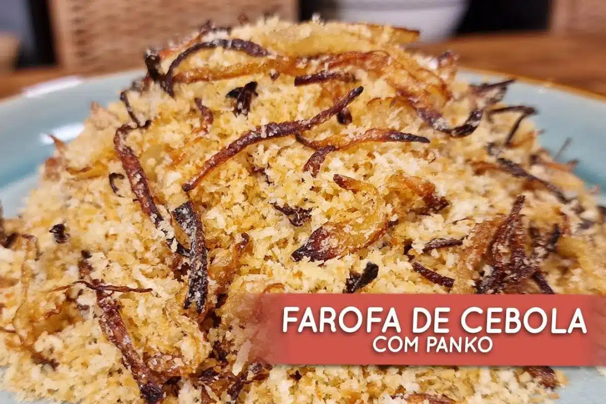 Farofa crocante de cebola